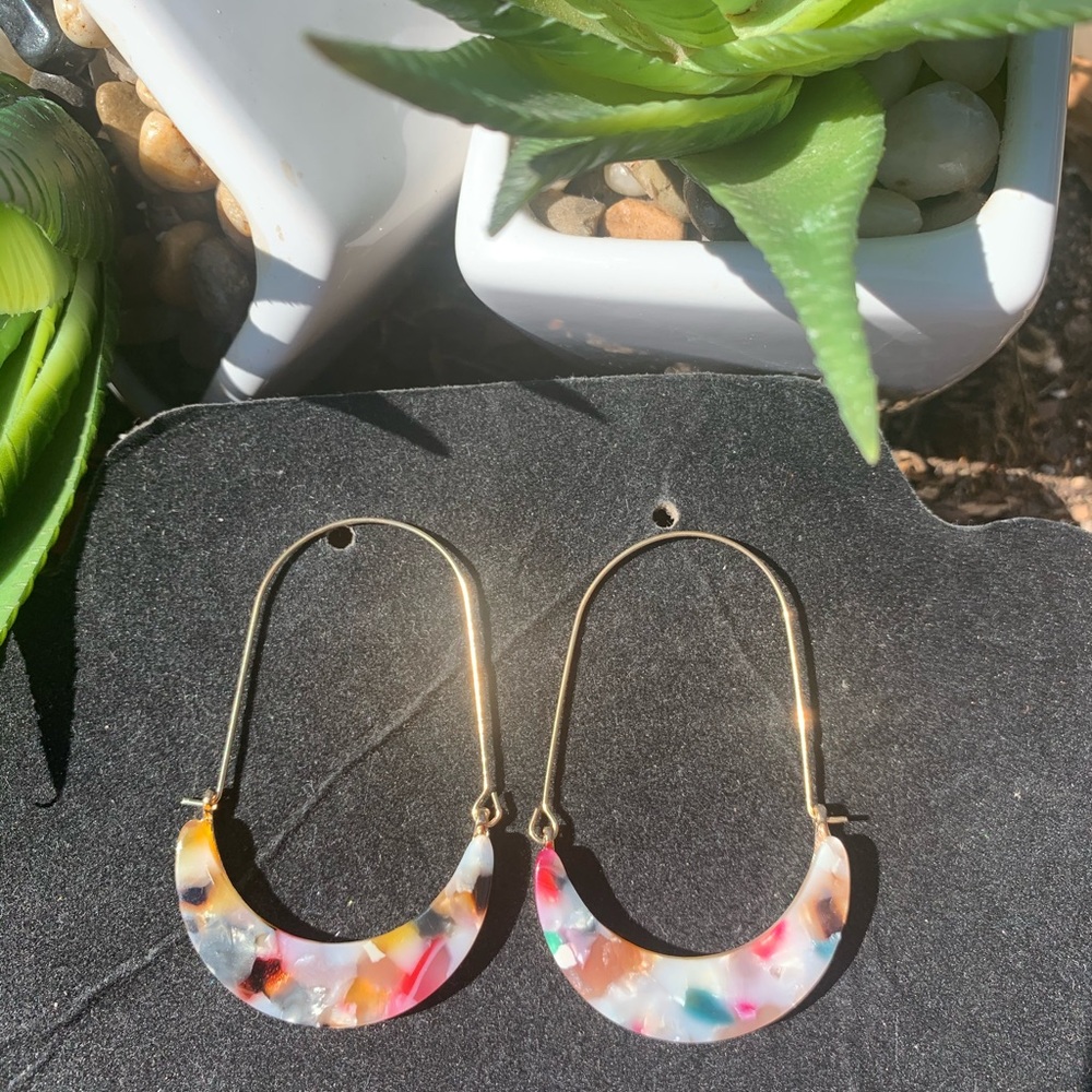 Gorgeous natural tortoise shell earrings - Picture 1 of 8